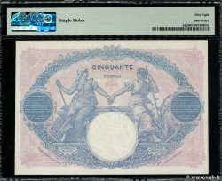 50 Francs BLEU ET ROSE FRANKREICH  1924 F.14.37 fST