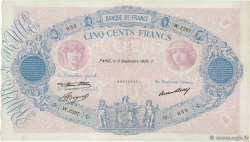 500 Francs BLEU ET ROSE FRANCIA  1936 F.30.37 BB
