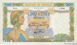 500 Francs LA PAIX FRANCE  1940 F.32.05 SUP+