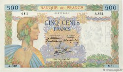 500 Francs LA PAIX FRANKREICH  1940 F.32.05 fST