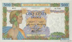 500 Francs LA PAIX FRANCIA  1943 F.32.44 SC+