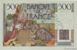 500 Francs CHATEAUBRIAND Spécimen FRANCIA  1945 F.34.01Sp AU