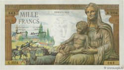 1000 Francs DÉESSE DÉMÉTER FRANCIA  1943 F.40.17 SPL+