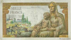 1000 Francs DÉESSE DÉMÉTER FRANCE  1943 F.40.38 TB+