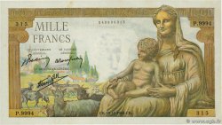 1000 Francs DÉESSE DÉMÉTER FRANKREICH  1943 F.40.40 fST+