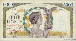 5000 Francs VICTOIRE Impression à plat FRANKREICH  1942 F.46.38 VZ