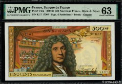 500 Nouveaux Francs MOLIÈRE FRANCIA  1964 F.60.07 q.FDC