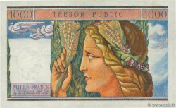 1000 Francs TRÉSOR PUBLIC FRANCIA  1955 VF.35.01 MBC+