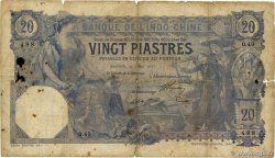 20 Piastres FRENCH INDOCHINA Saïgon 1917 P.038b G