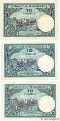 10 Francs Lot MADAGASCAR  1926 P.036 AU