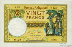 20 Francs MADAGASKAR  1937 P.037 fST