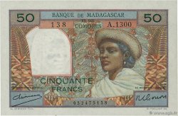 50 Francs MADAGASCAR  1950 P.045a FDC