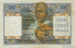 500 Francs MADAGASCAR  1958 P.047b q.SPL