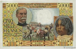 5000 Francs MADAGASCAR  1950 P.049a XF
