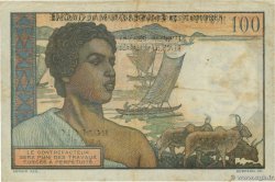 100 Francs - 20 Ariary MADAGASCAR  1961 P.052 BC+