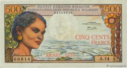 500 Francs - 100 Ariary MADAGASCAR  1964 P.058a TTB
