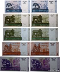 100 au 1000 Ariary Lot MADAGASCAR  2004 P.086 au P.089 SC+