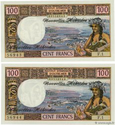 100 Francs Consécutifs NUEVAS HÉBRIDAS  1972 P.18b FDC