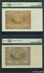 100 Zlotych Lot POLOGNE  1940 P.097 et 097x NEUF