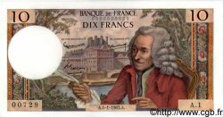 10 Francs VOLTAIRE FRANCE  1963 F.62.01A1 UNC