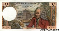 10 Francs VOLTAIRE FRANCIA  1972 F.62.54 AU+