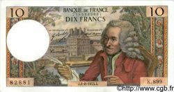 10 Francs VOLTAIRE FRANKREICH  1973 F.62.63 VZ+ to fST