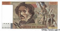 100 Francs DELACROIX FRANCE  1978 F.68.01A1 UNC-
