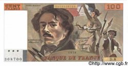 100 Francs DELACROIX modifié FRANCIA  1978 F.69.01e q.FDC