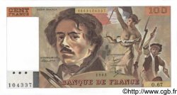 100 Francs DELACROIX modifié FRANCIA  1983 F.69.07 q.FDC