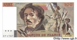 100 Francs DELACROIX modifié FRANCE  1989 F.69.13b UNC-