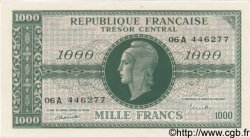 1000 Francs MARIANNE chiffres gras FRANCIA  1945 VF.12.01 FDC