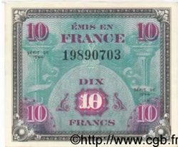 10 Francs DRAPEAU FRANCIA  1944 VF.18.01 q.FDC