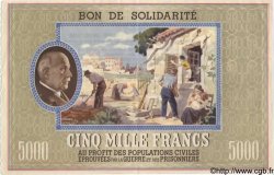 5000 Francs BON DE SOLIDARITÉ FRANCE regionalism and miscellaneous  1941 KL.13B XF+