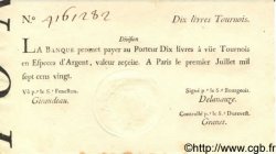 10 Livres Tournois typographié FRANCIA  1720 Laf.093b SC