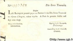 10 Livres Tournois typographié FRANCIA  1720 Laf.093c SC