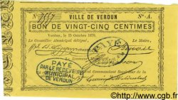 25 Centimes FRANCE regionalism and miscellaneous Verdun 1870 BPM.056.11a AU