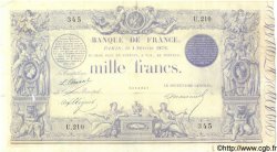1000 Francs 1862 indices noirs FRANCE  1876 F.A41.11 VF