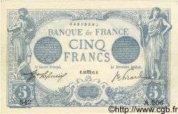 5 Francs BLEU FRANKREICH  1913 F.02.20 fST+