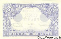 5 Francs BLEU FRANKREICH  1915 F.02.29 fST+