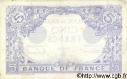 5 Francs BLEU FRANKREICH  1915 F.02.34 fVZ to VZ