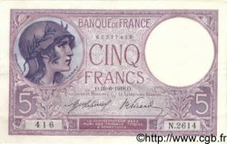 5 Francs FEMME CASQUÉE FRANCIA  1918 F.03.02 EBC