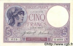 5 Francs FEMME CASQUÉE FRANCIA  1918 F.03.02 q.FDC