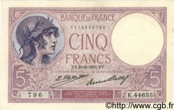 5 Francs FEMME CASQUÉE FRANKREICH  1931 F.03.15 fST+