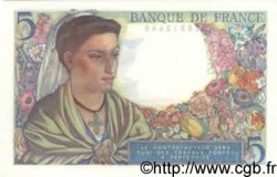 5 Francs BERGER FRANCE  1945 F.05.06 UNC