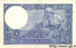 10 Francs MINERVE FRANCE  1918 F.06.03 AU-