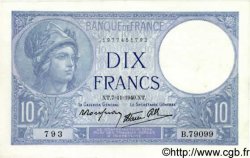 10 Francs MINERVE modifié FRANCIA  1940 F.07.19 SPL