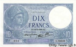 10 Francs MINERVE modifié FRANCIA  1940 F.07.20 EBC+ a SC