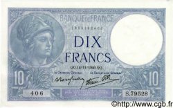 10 Francs MINERVE modifié FRANCE  1940 F.07.20 XF