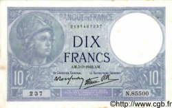 10 Francs MINERVE modifié FRANCE  1942 F.07.31 VF - XF