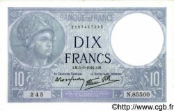 10 Francs MINERVE modifié FRANCE  1942 F.07.31 AU-
